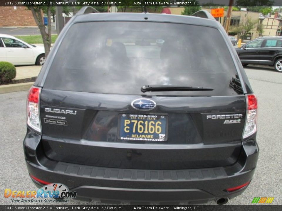 2012 Subaru Forester 2.5 X Premium Dark Gray Metallic / Platinum Photo #5