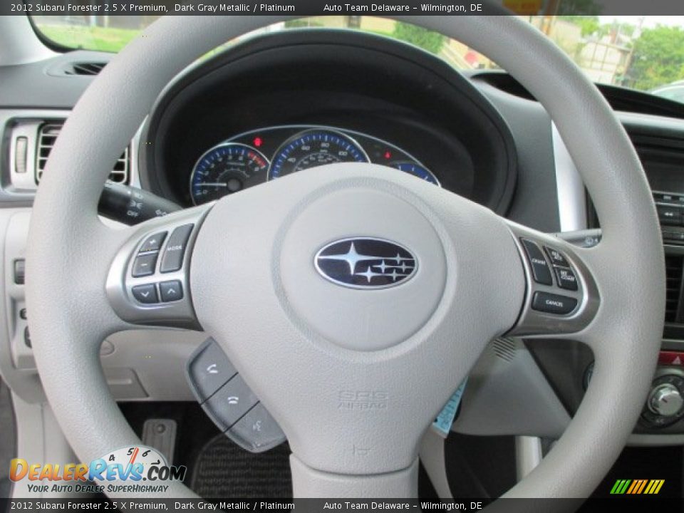 2012 Subaru Forester 2.5 X Premium Dark Gray Metallic / Platinum Photo #12