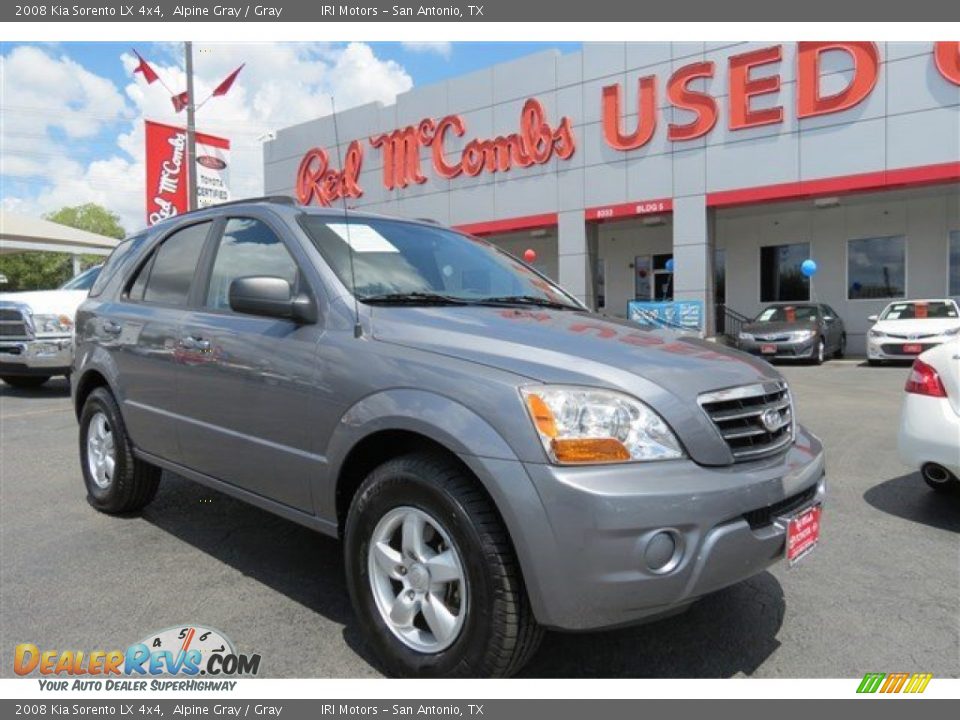 2008 Kia Sorento LX 4x4 Alpine Gray / Gray Photo #1
