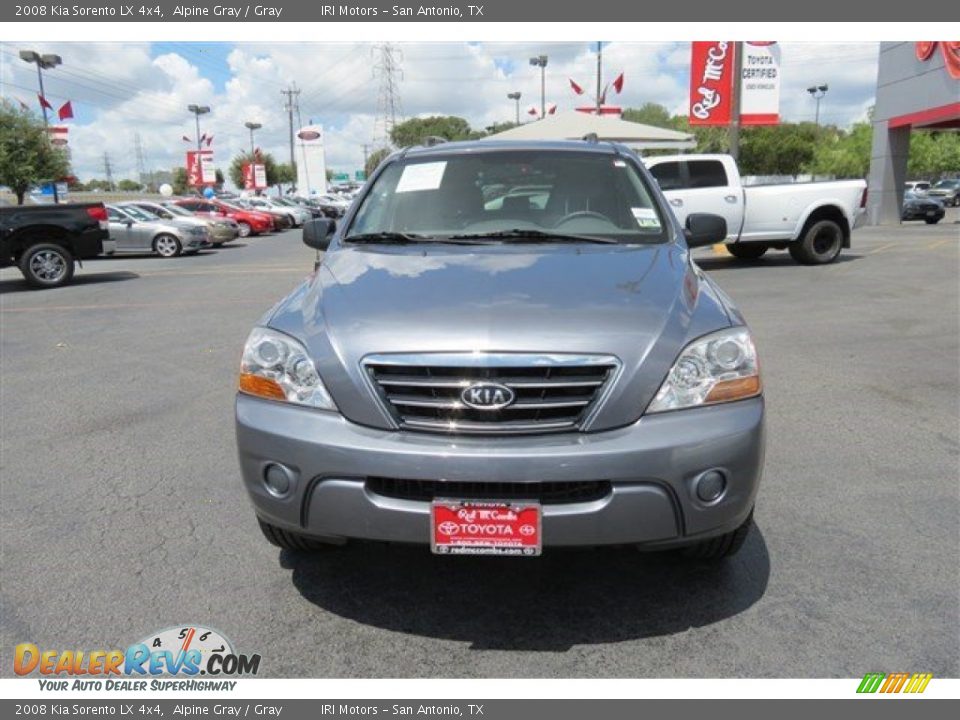 2008 Kia Sorento LX 4x4 Alpine Gray / Gray Photo #2