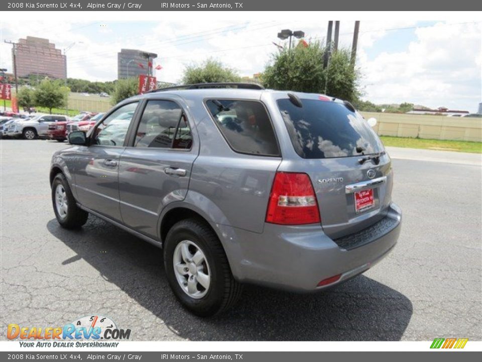 2008 Kia Sorento LX 4x4 Alpine Gray / Gray Photo #5