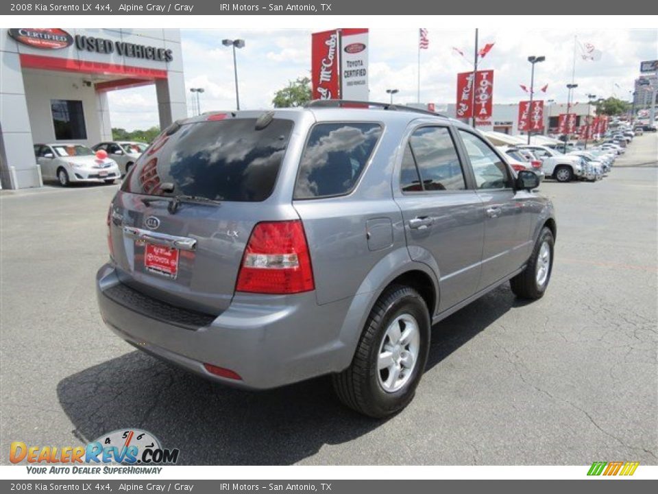 2008 Kia Sorento LX 4x4 Alpine Gray / Gray Photo #7