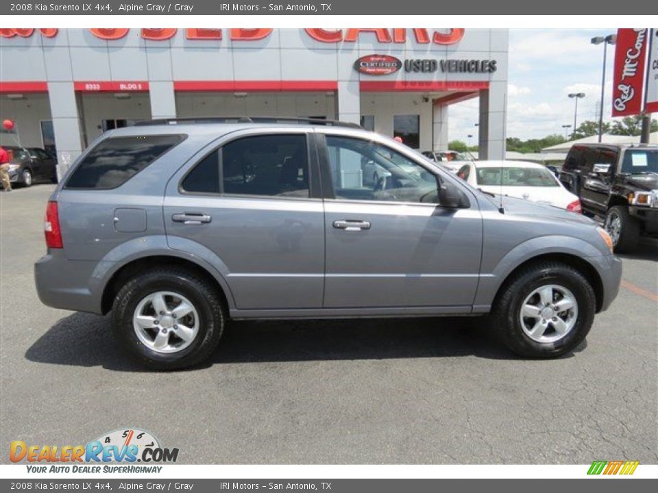 2008 Kia Sorento LX 4x4 Alpine Gray / Gray Photo #8