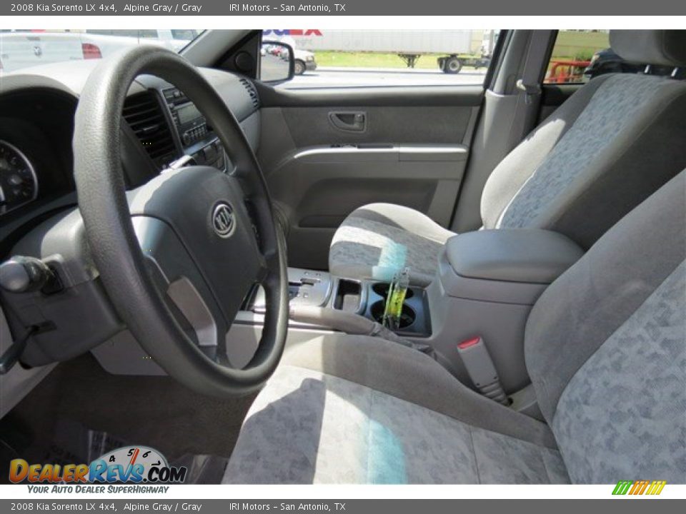 2008 Kia Sorento LX 4x4 Alpine Gray / Gray Photo #11