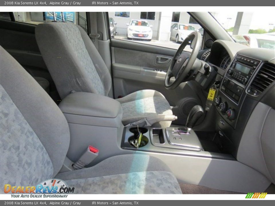2008 Kia Sorento LX 4x4 Alpine Gray / Gray Photo #13