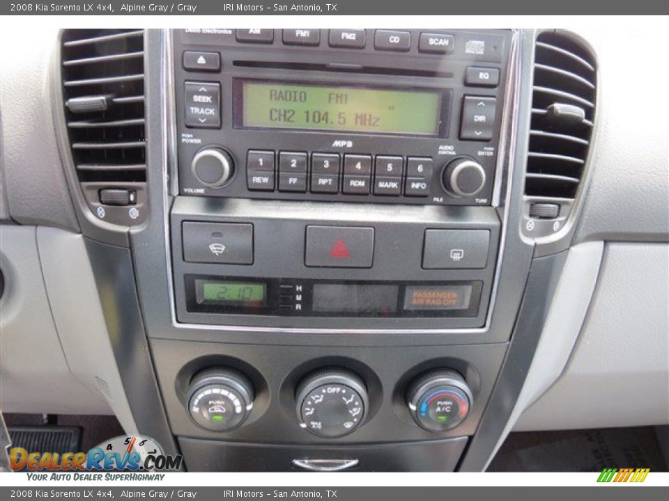 2008 Kia Sorento LX 4x4 Alpine Gray / Gray Photo #15