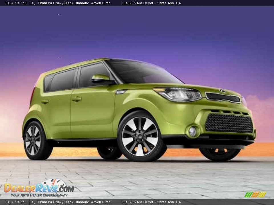 2014 Kia Soul 1.6 Titanium Gray / Black Diamond Woven Cloth Photo #1