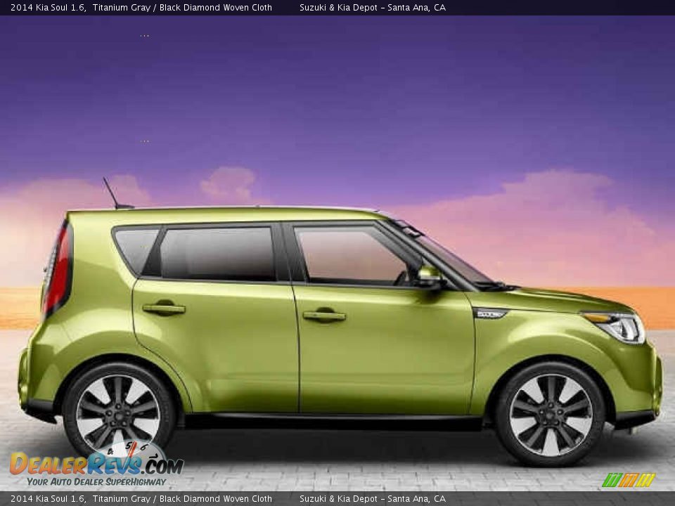 2014 Kia Soul 1.6 Titanium Gray / Black Diamond Woven Cloth Photo #3