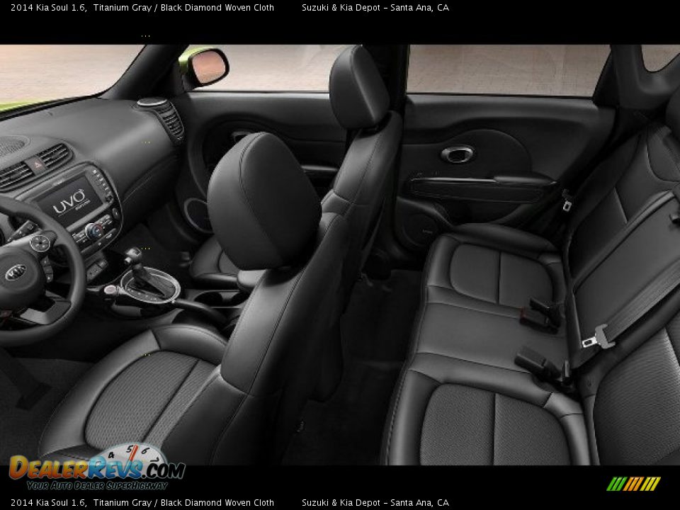 2014 Kia Soul 1.6 Titanium Gray / Black Diamond Woven Cloth Photo #7