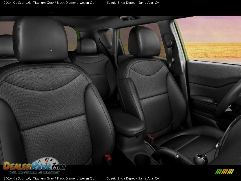 2014 Kia Soul 1.6 Titanium Gray / Black Diamond Woven Cloth Photo #8