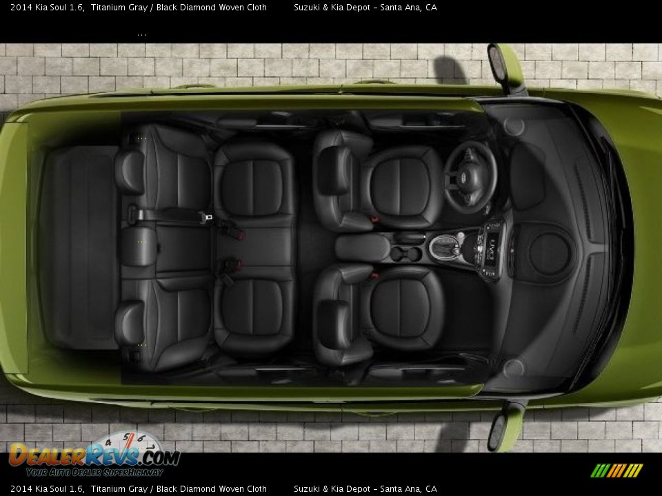 2014 Kia Soul 1.6 Titanium Gray / Black Diamond Woven Cloth Photo #9