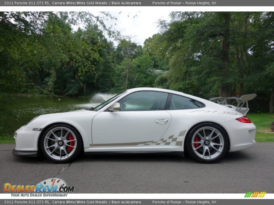 Carrara White/White Gold Metallic 2011 Porsche 911 GT3 RS Photo #3