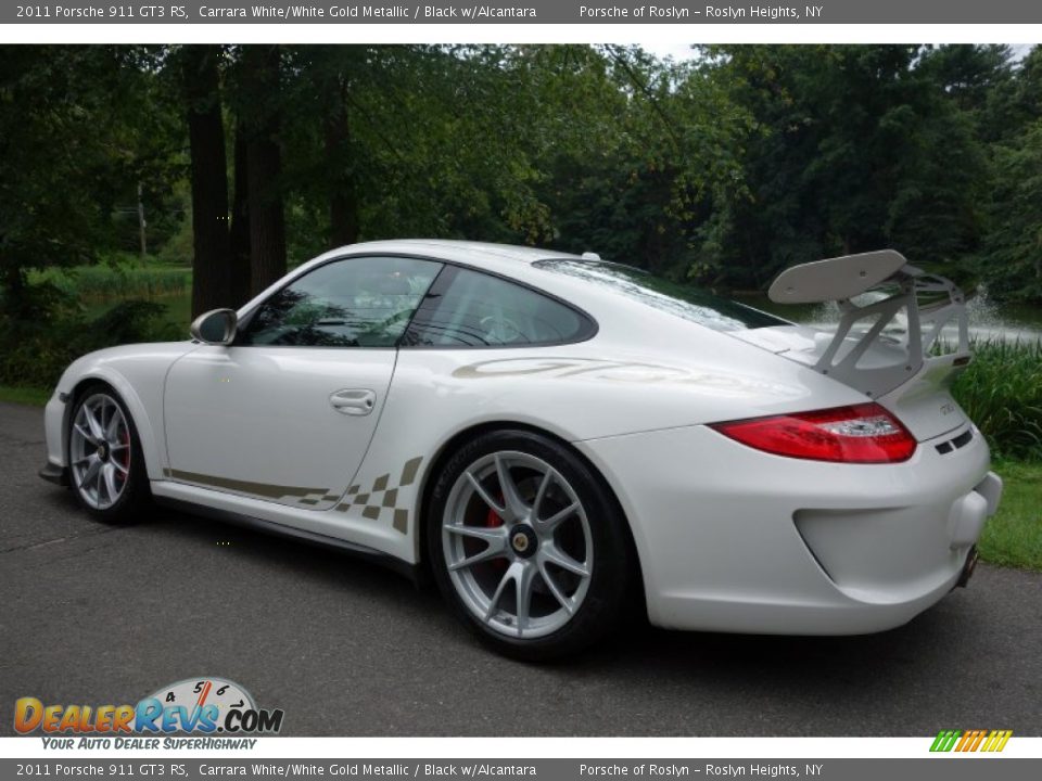 Carrara White/White Gold Metallic 2011 Porsche 911 GT3 RS Photo #4