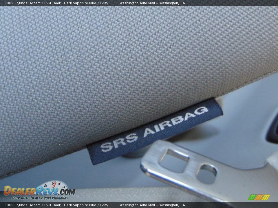 2009 Hyundai Accent GLS 4 Door Dark Sapphire Blue / Gray Photo #13