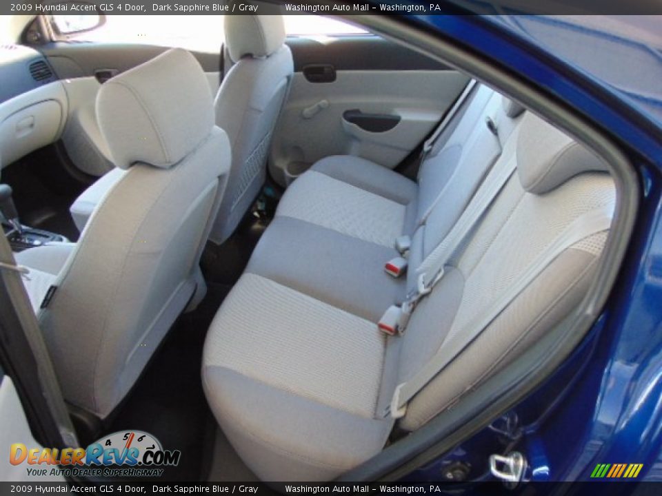 2009 Hyundai Accent GLS 4 Door Dark Sapphire Blue / Gray Photo #17