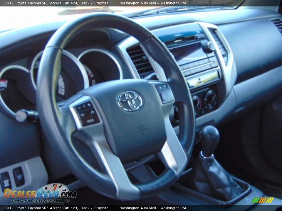 2012 Toyota Tacoma SR5 Access Cab 4x4 Black / Graphite Photo #11