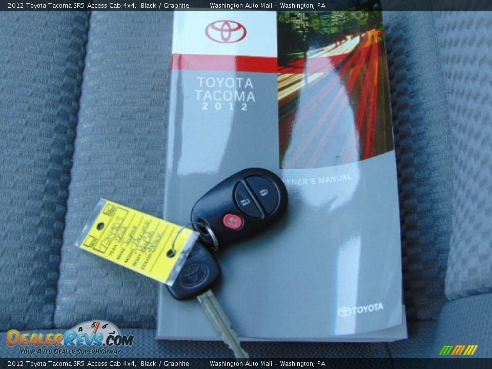 2012 Toyota Tacoma SR5 Access Cab 4x4 Black / Graphite Photo #18