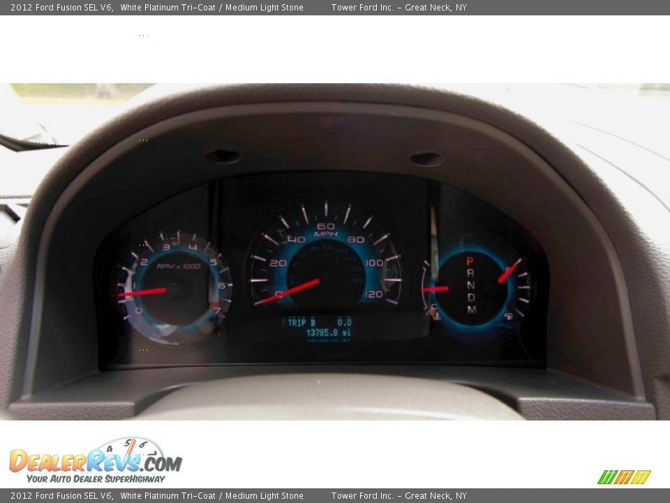2012 Ford Fusion SEL V6 White Platinum Tri-Coat / Medium Light Stone Photo #29
