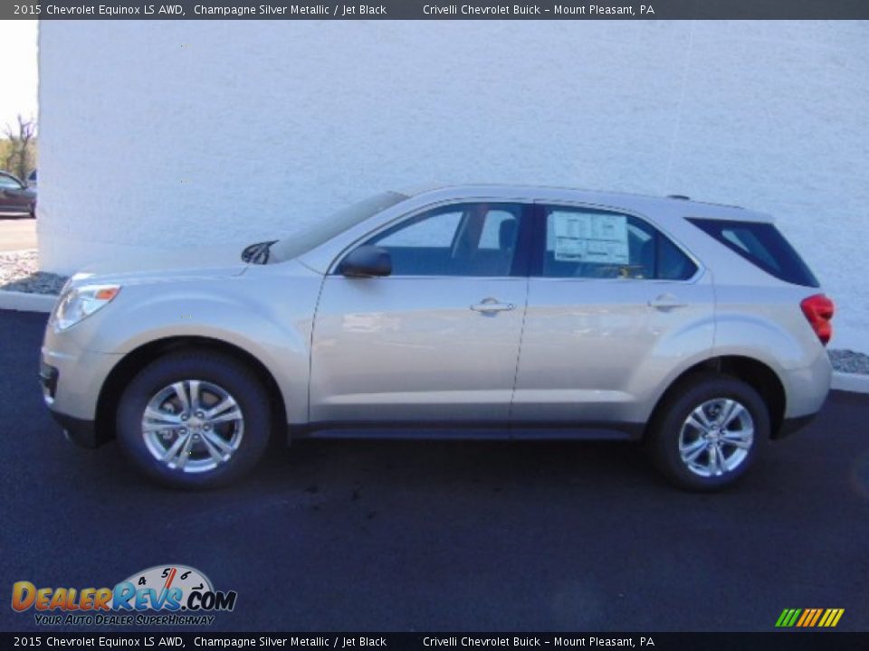 2015 Chevrolet Equinox LS AWD Champagne Silver Metallic / Jet Black Photo #2