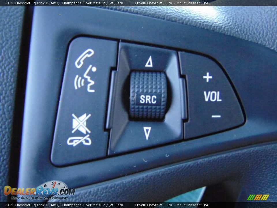 2015 Chevrolet Equinox LS AWD Champagne Silver Metallic / Jet Black Photo #16