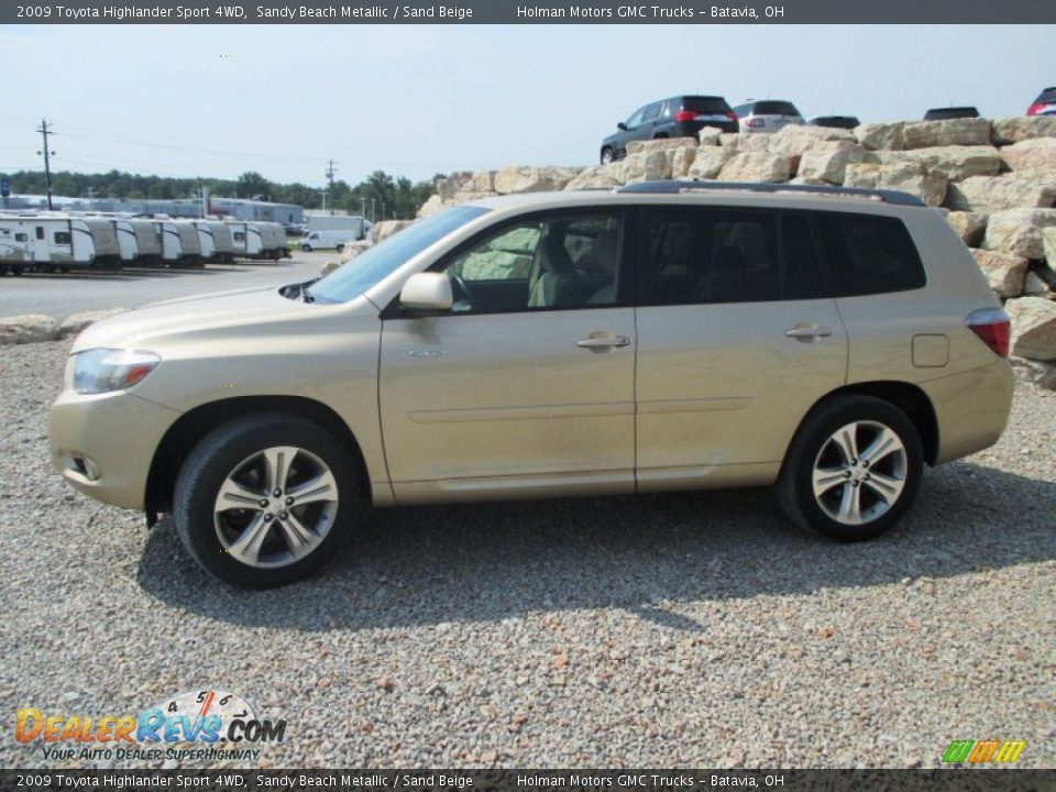 2009 Toyota Highlander Sport 4WD Sandy Beach Metallic / Sand Beige Photo #3
