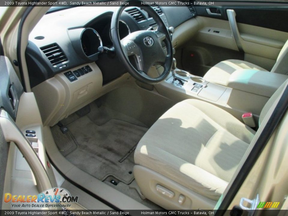 2009 Toyota Highlander Sport 4WD Sandy Beach Metallic / Sand Beige Photo #5