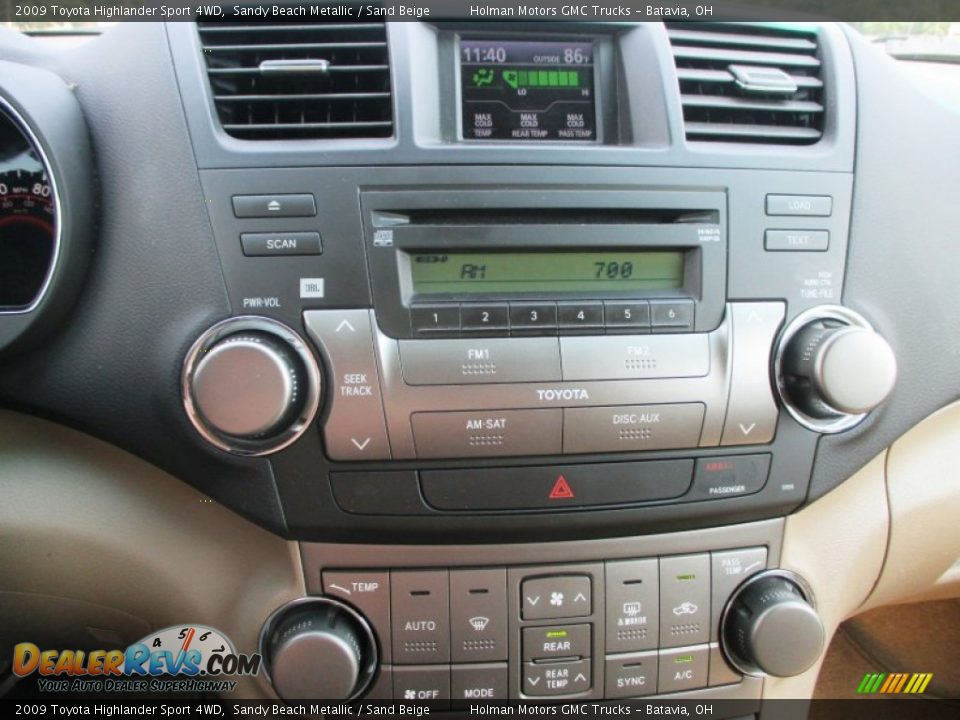 2009 Toyota Highlander Sport 4WD Sandy Beach Metallic / Sand Beige Photo #7