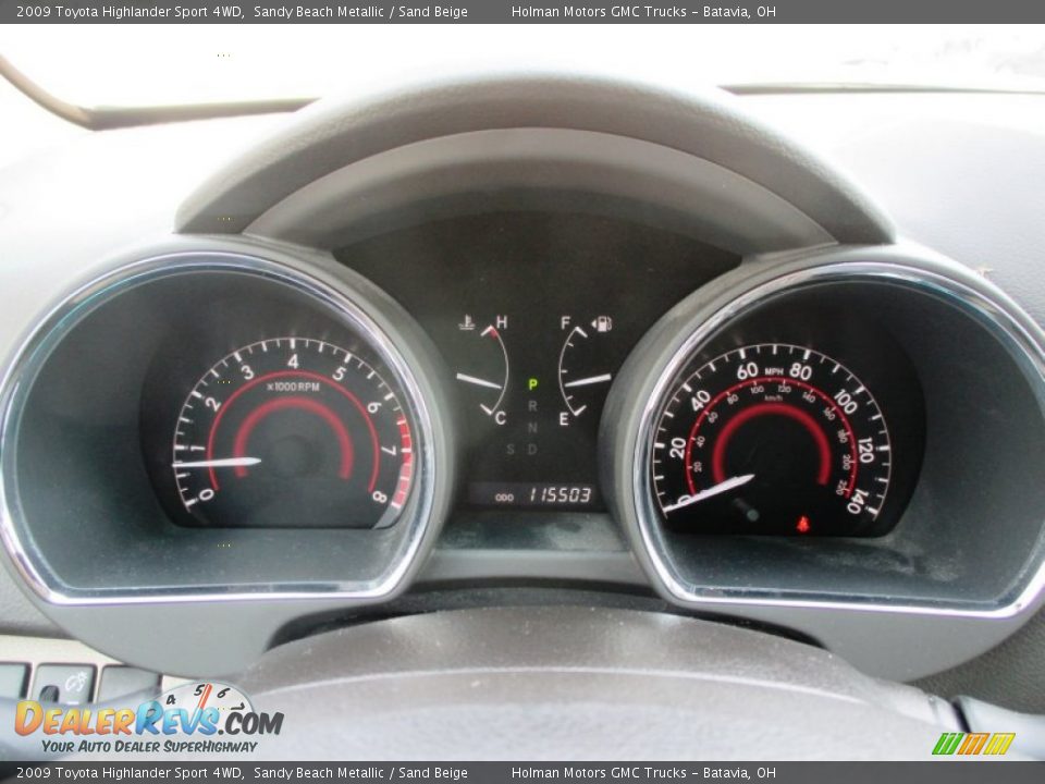 2009 Toyota Highlander Sport 4WD Sandy Beach Metallic / Sand Beige Photo #15