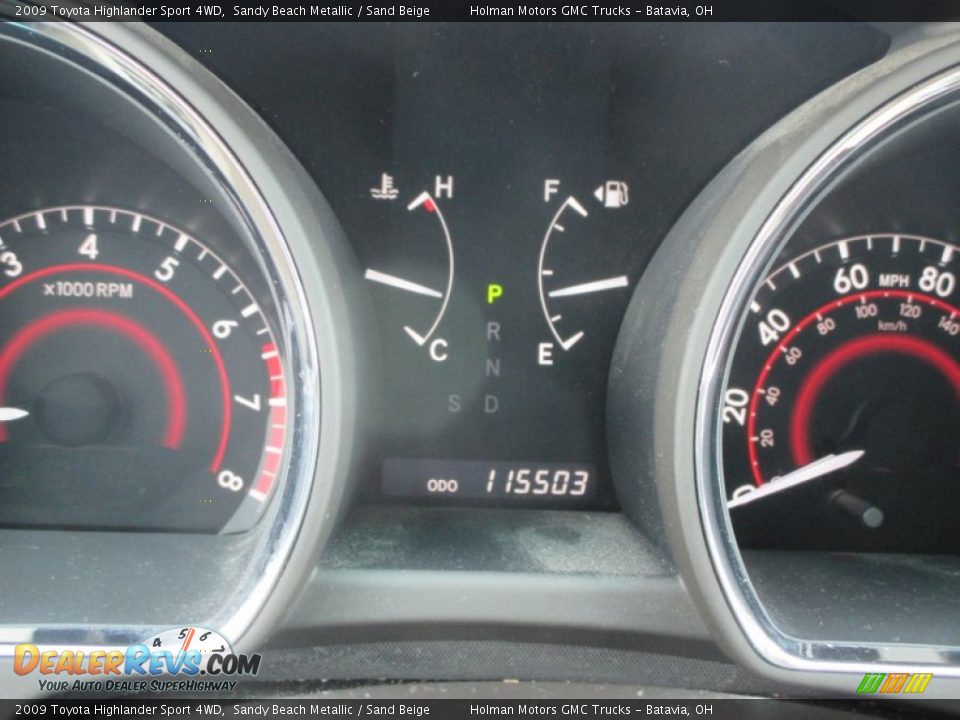 2009 Toyota Highlander Sport 4WD Sandy Beach Metallic / Sand Beige Photo #16