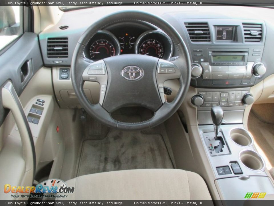 2009 Toyota Highlander Sport 4WD Sandy Beach Metallic / Sand Beige Photo #22