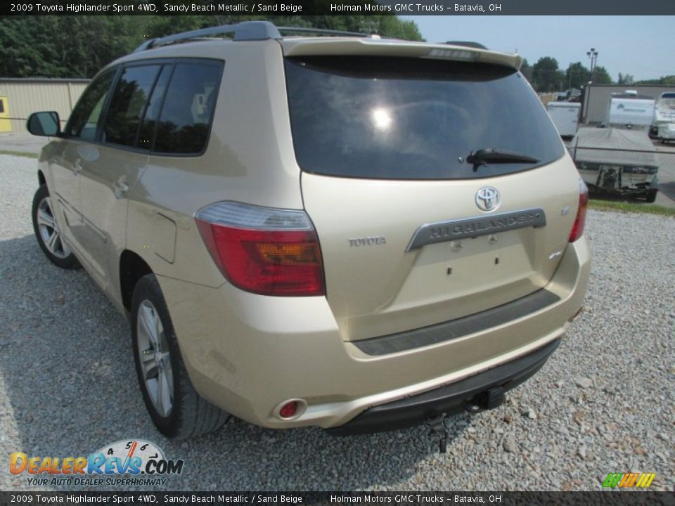 2009 Toyota Highlander Sport 4WD Sandy Beach Metallic / Sand Beige Photo #26