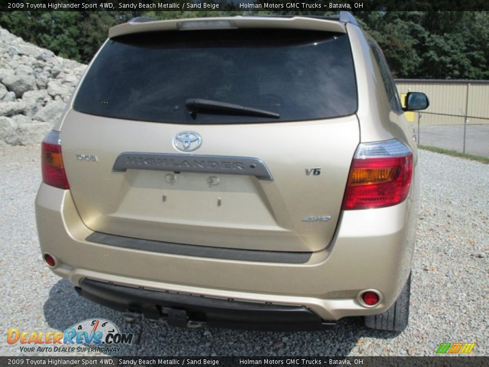 2009 Toyota Highlander Sport 4WD Sandy Beach Metallic / Sand Beige Photo #32