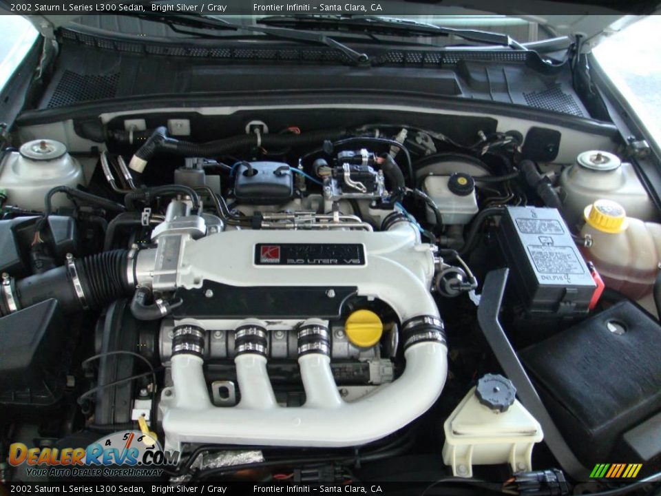 2002 Saturn L Series L300 Sedan Bright Silver / Gray Photo #24