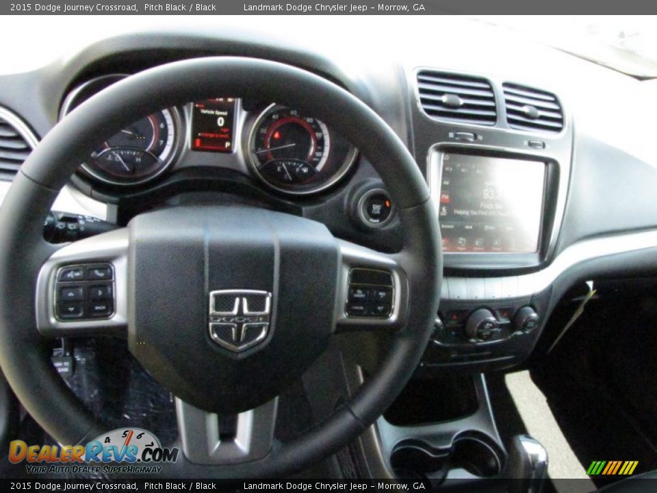 2015 Dodge Journey Crossroad Pitch Black / Black Photo #7