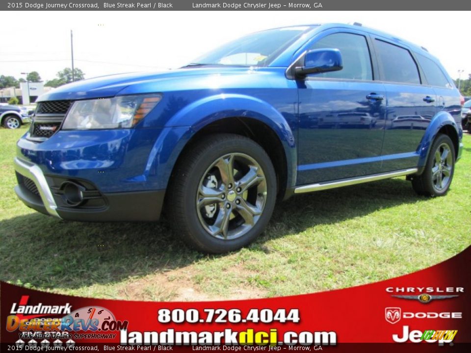 2015 Dodge Journey Crossroad Blue Streak Pearl / Black Photo #1