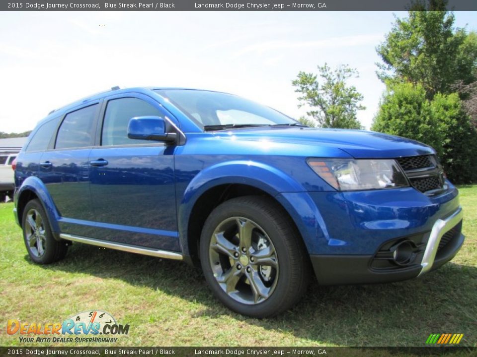 2015 Dodge Journey Crossroad Blue Streak Pearl / Black Photo #4