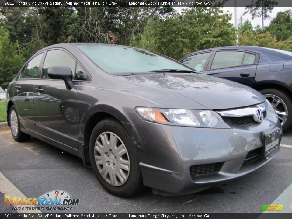 2011 Honda Civic DX-VP Sedan Polished Metal Metallic / Gray Photo #4