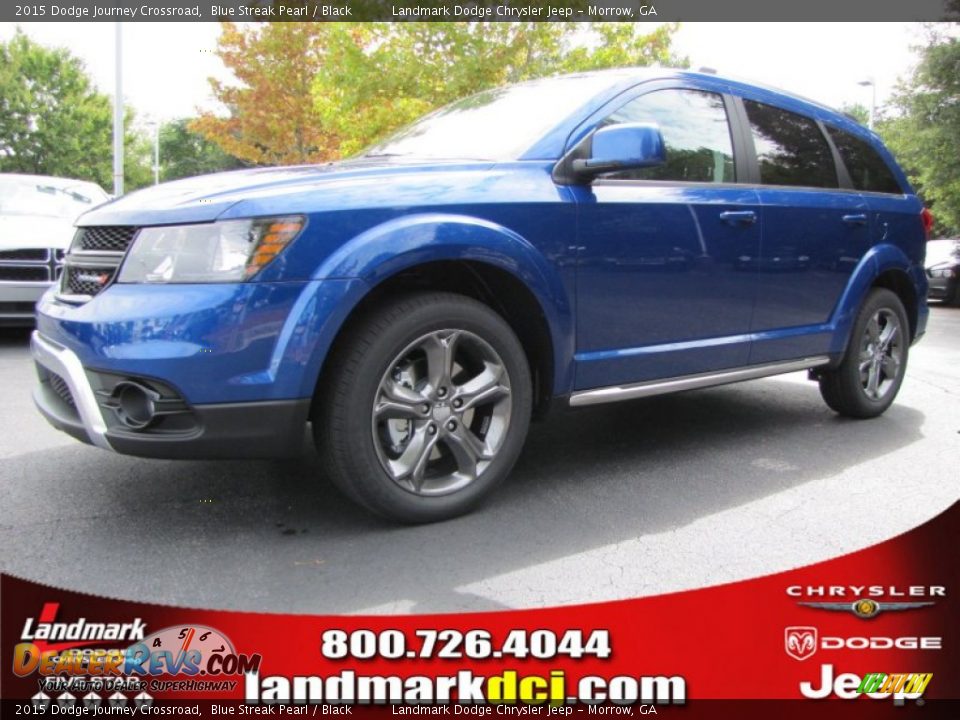 2015 Dodge Journey Crossroad Blue Streak Pearl / Black Photo #1