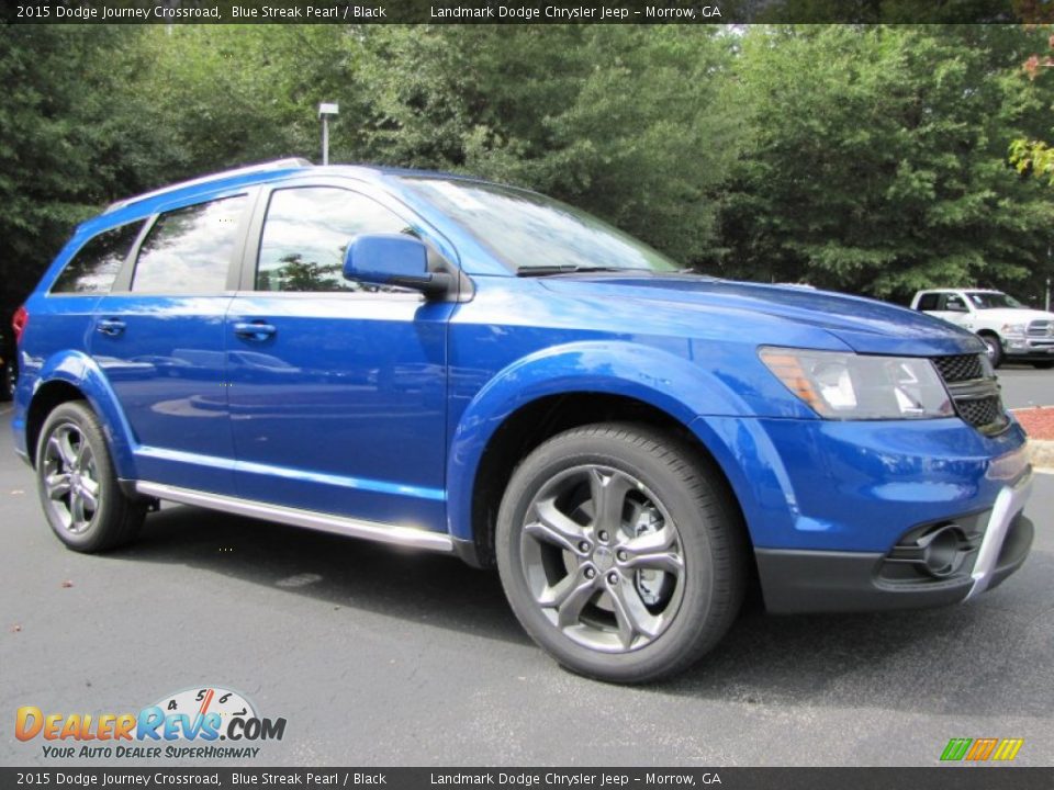 2015 Dodge Journey Crossroad Blue Streak Pearl / Black Photo #4