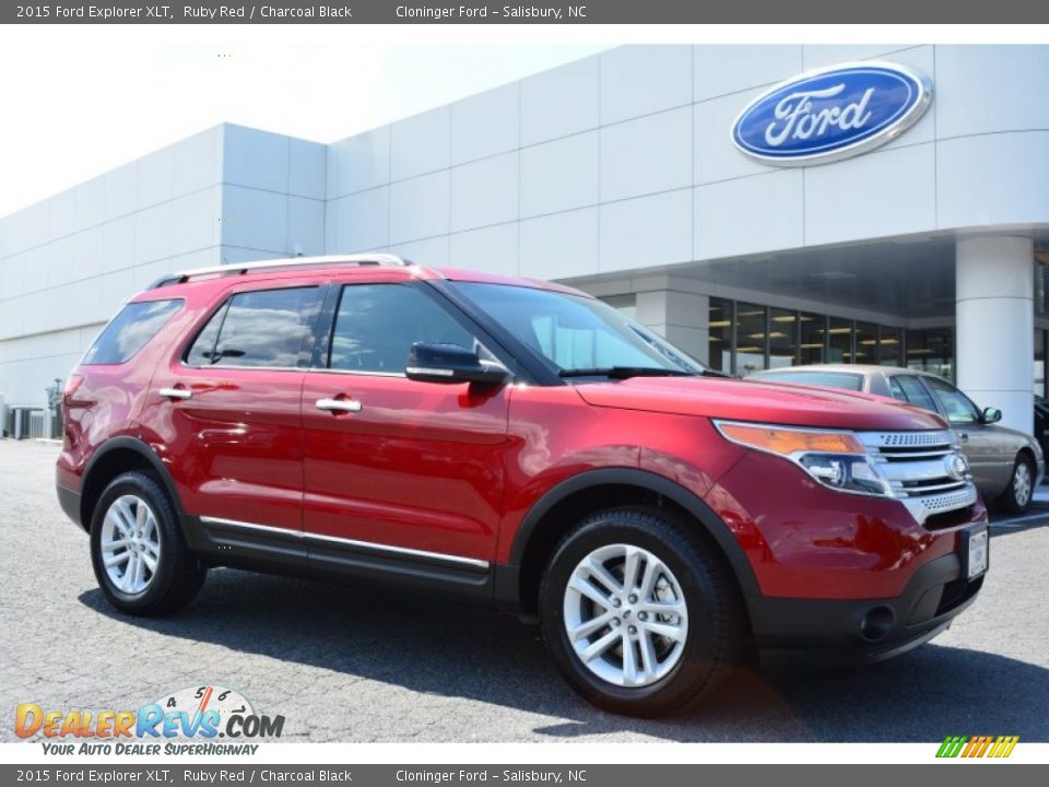 2015 Ford Explorer XLT Ruby Red / Charcoal Black Photo #1