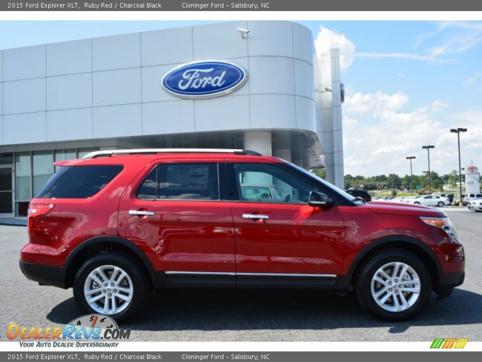 2015 Ford Explorer XLT Ruby Red / Charcoal Black Photo #2
