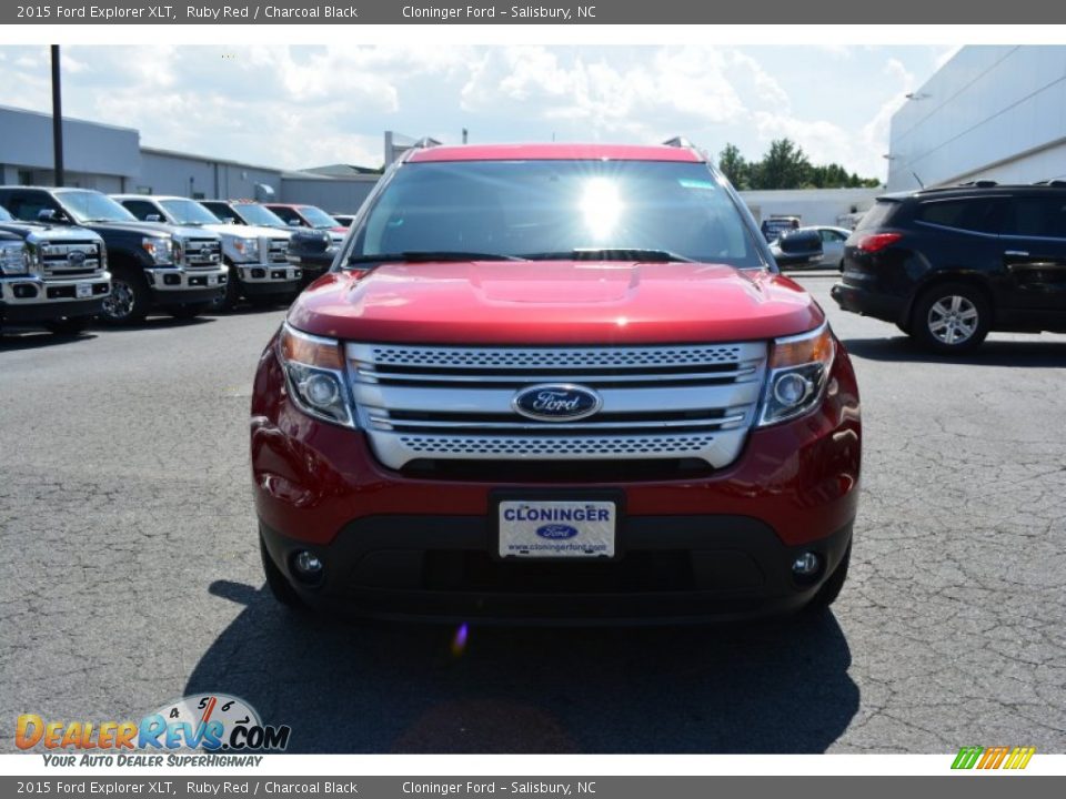 2015 Ford Explorer XLT Ruby Red / Charcoal Black Photo #4