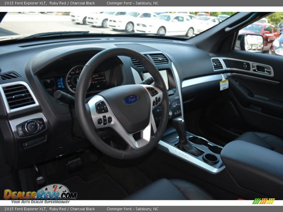 2015 Ford Explorer XLT Ruby Red / Charcoal Black Photo #7