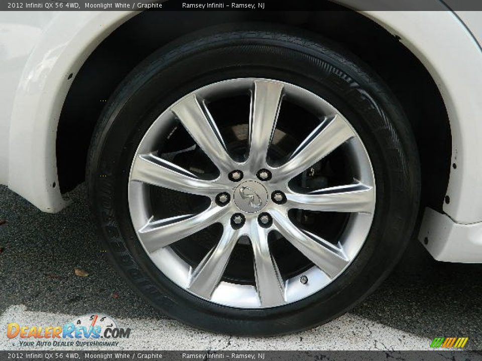 2012 Infiniti QX 56 4WD Moonlight White / Graphite Photo #12