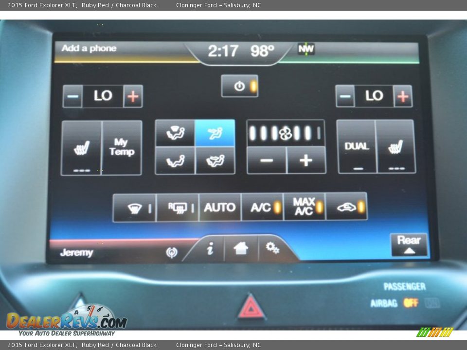 2015 Ford Explorer XLT Ruby Red / Charcoal Black Photo #15