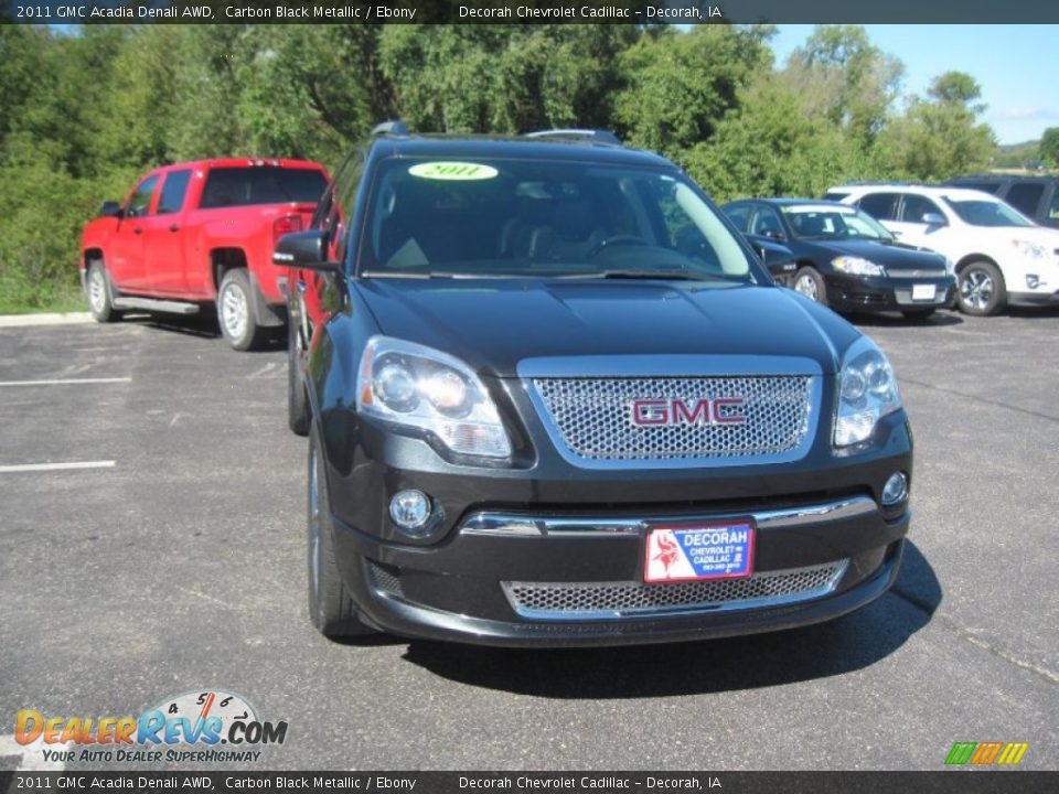 2011 GMC Acadia Denali AWD Carbon Black Metallic / Ebony Photo #2