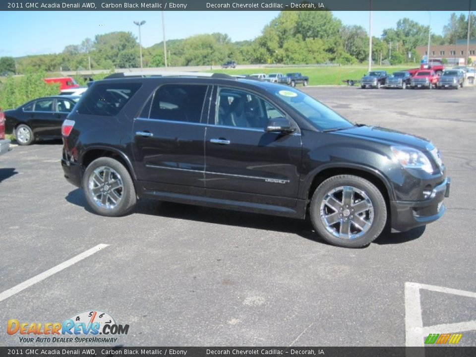 2011 GMC Acadia Denali AWD Carbon Black Metallic / Ebony Photo #3