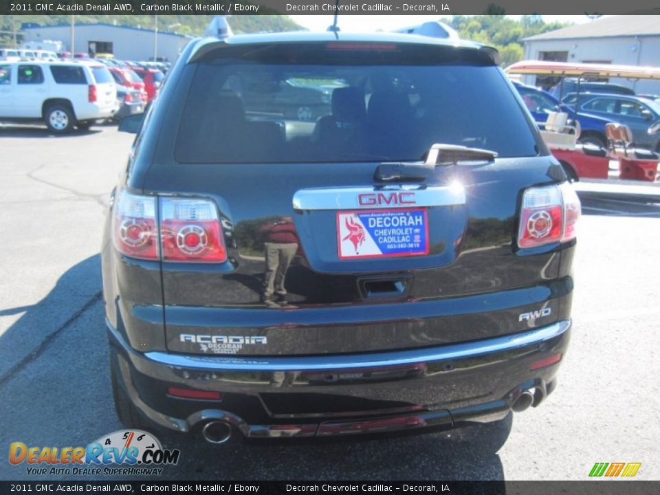 2011 GMC Acadia Denali AWD Carbon Black Metallic / Ebony Photo #5