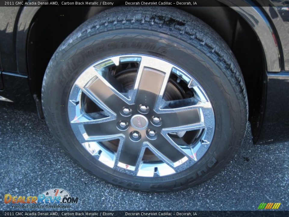 2011 GMC Acadia Denali AWD Carbon Black Metallic / Ebony Photo #6