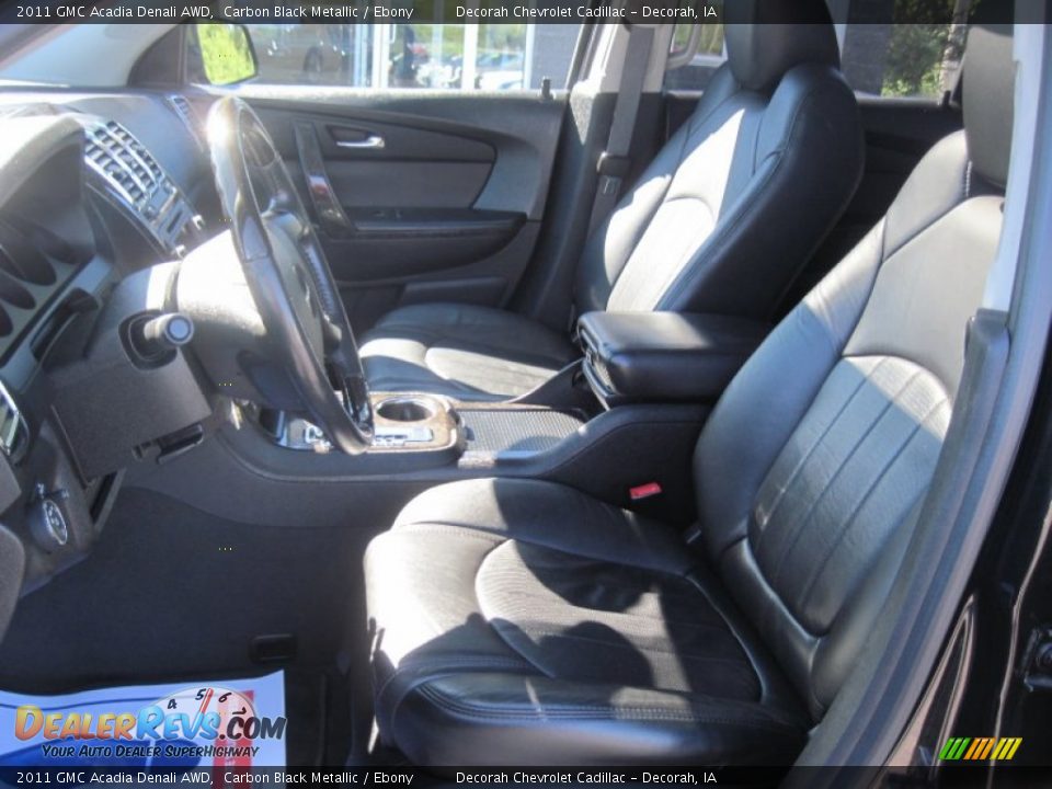 2011 GMC Acadia Denali AWD Carbon Black Metallic / Ebony Photo #7
